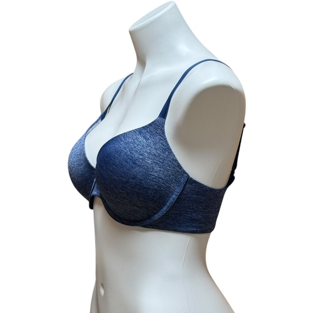 Victoria's Secret Uplift Semi Demi Back Close Convertible Underwire Bra Blue 34D - Picture 2 of 6